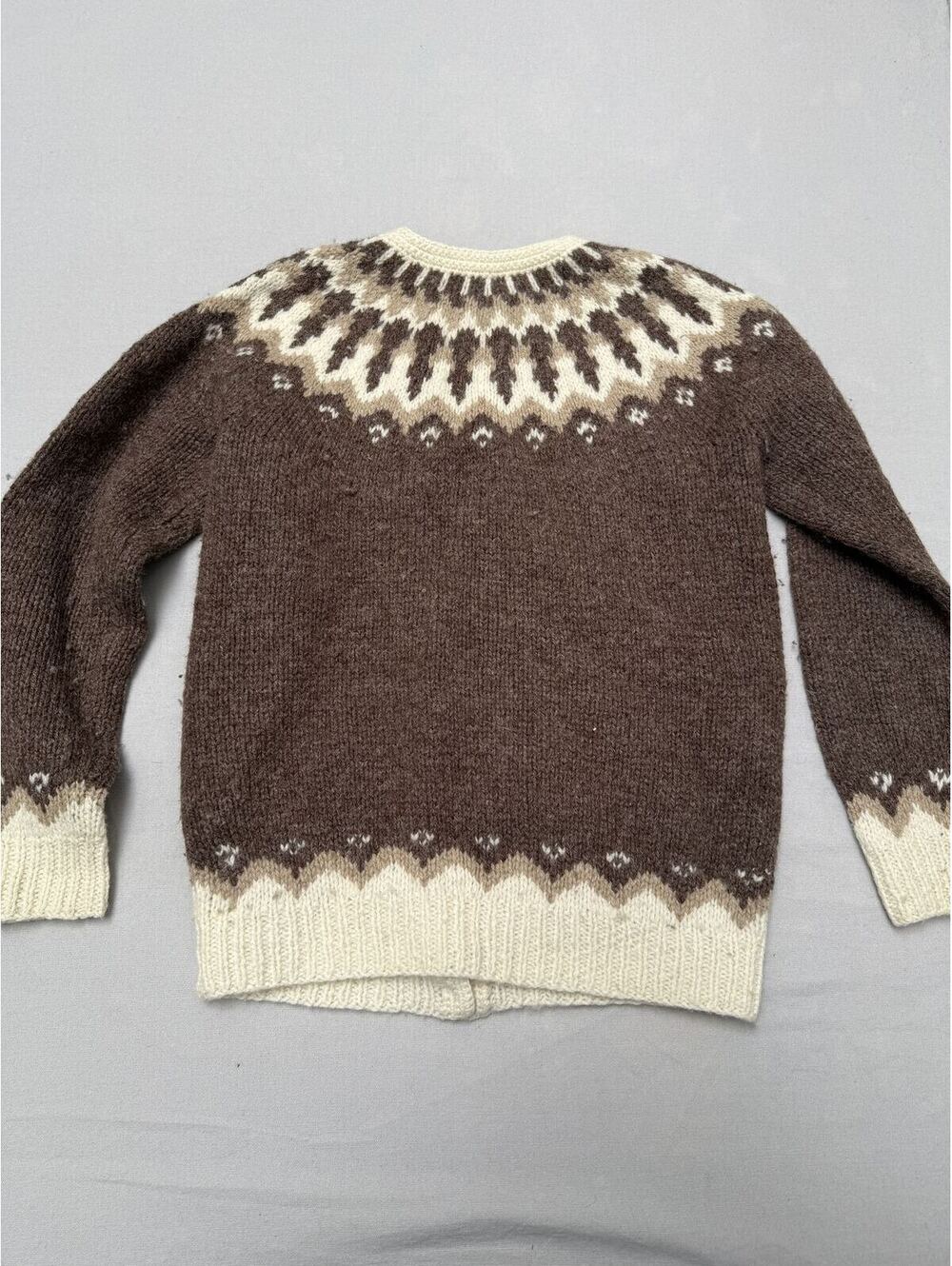 Vintage Deans of Scotland Womens Cardigan Nordic Isle Wool - Picture 5 of 7
